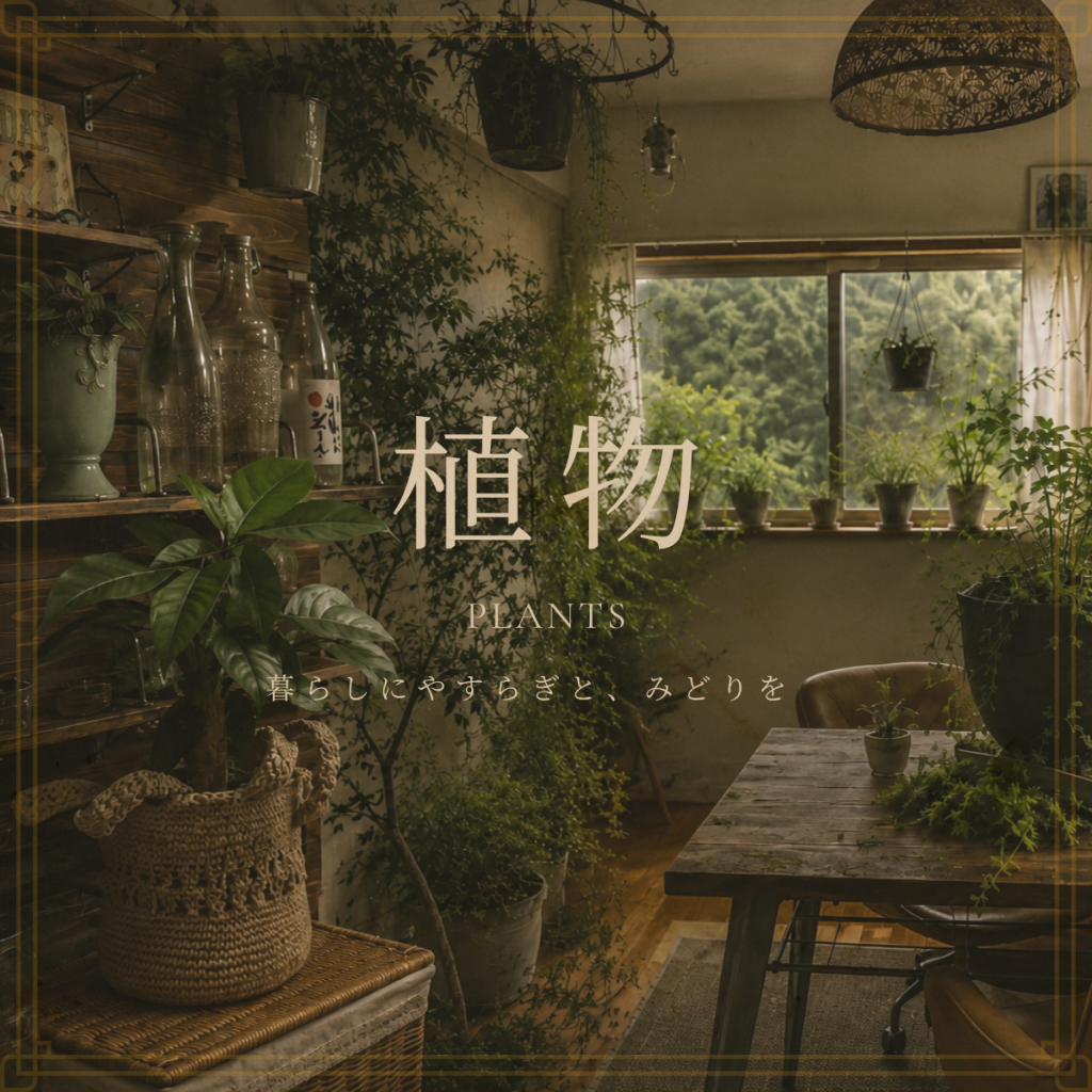 小さなアトリエの観葉植物たち